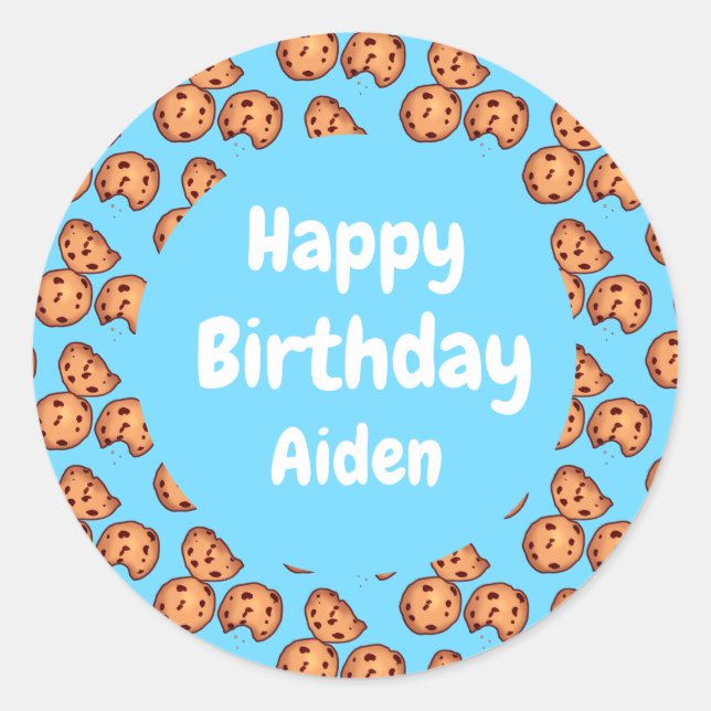 Adesivo Chocolate Chip Cookies Padrão Balão (Frente)