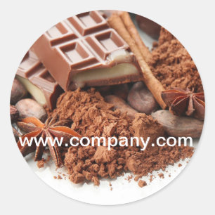 Adesivo chocolate da loja dos doces dos doces da sobremesa