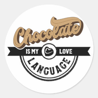 Adesivo Chocolate é a minha língua de amor