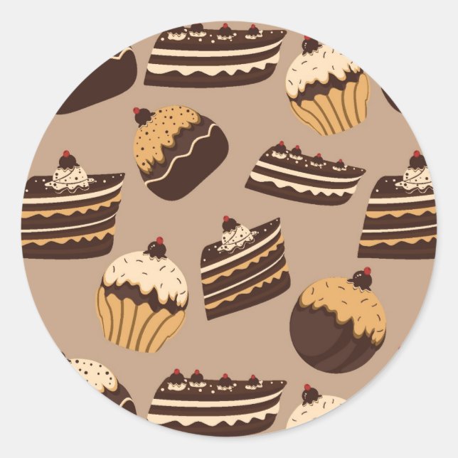 Adesivo Chocolate e pastelaria padrão 3 (Frente)