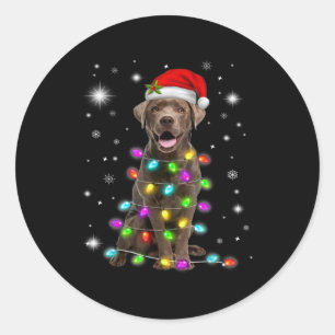 Adesivo Chocolate Labrador Papai Noel Fada de Natal Luz
