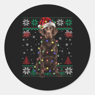Adesivo Chocolate Labrador Papais noeis de Natal Feia Doce