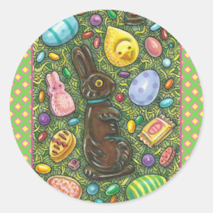 ADESIVO CHOCOLATE LESTE BUNNY, PINTINHO, OVOS, JELLY BEANS