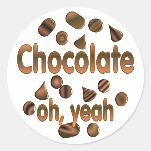 Adesivo Chocolate Oh, sim (Frente)