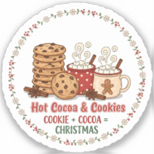 Adesivo Chocolate Quente & Biscoitos de Natal
