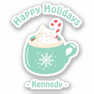 Adesivo Chocolate Quente de Natal