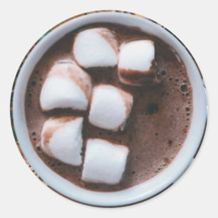 Adesivo Chocolate quente e cacau marshmallow
