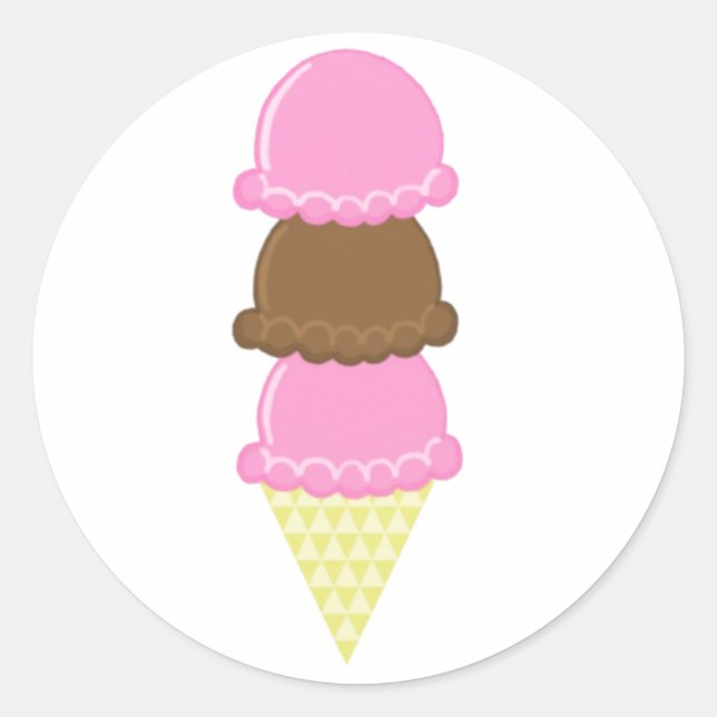 Adesivo Chocolate Stawberry Cone (Frente)