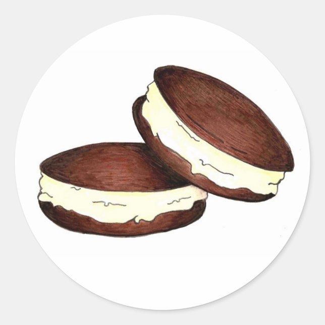 Adesivo Chocolate Whoopie Pie PA Dessert Foodie Holandês (Frente)