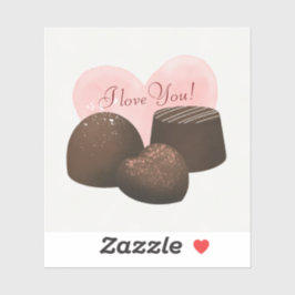 Adesivo Chocolates cardíacos personalizados