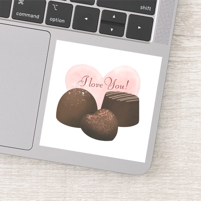 Adesivo Chocolates cardíacos personalizados (Detalhe)