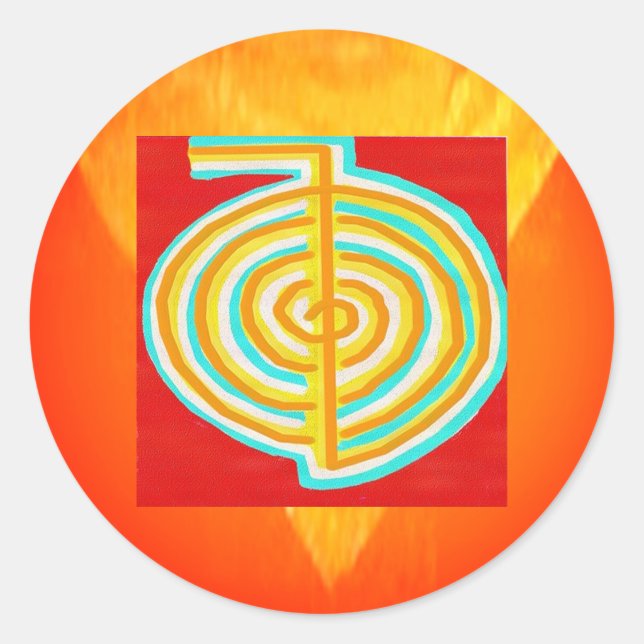 Adesivo CHOKURAY: Símbolo de cura CHO KU RAY Reiki (Frente)