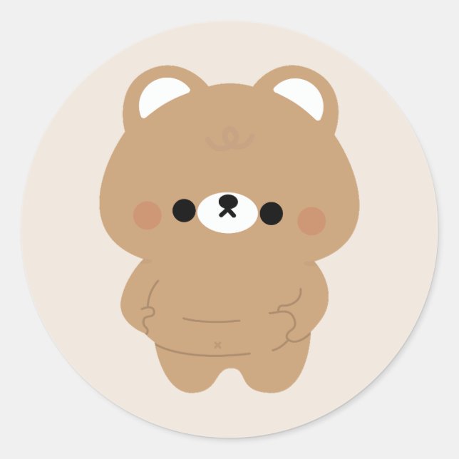 Adesivo Chonky Brown Bear (Frente)