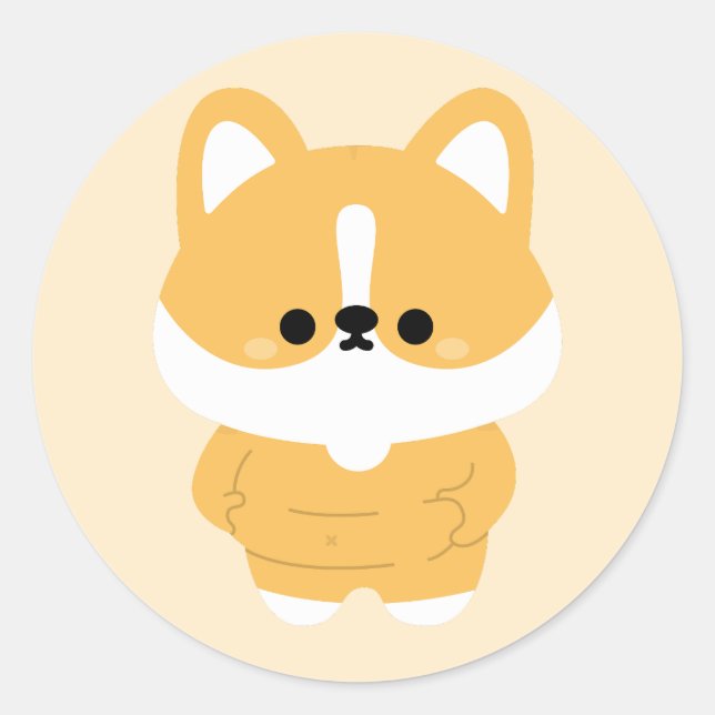 Adesivo Chonky Corgi (Frente)