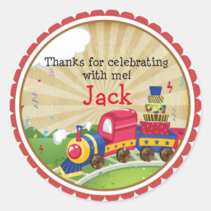 Adesivo Choo Choo Train Birthday Stickers