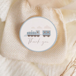 Adesivo Choo Choo Train Boys Festa de aniversário Azul