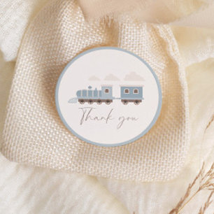 Adesivo Choo Choo Train Boys Festa de aniversário Azul