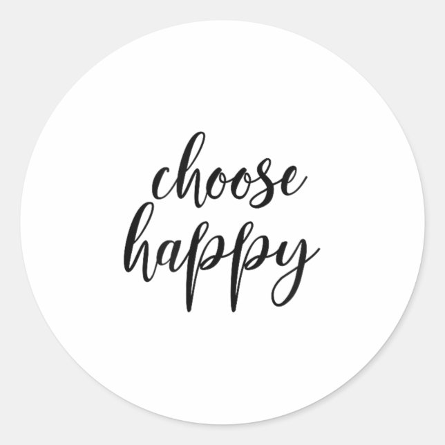 Adesivo Choose Happy - For Women &amp; Men, Motivational Q (Frente)