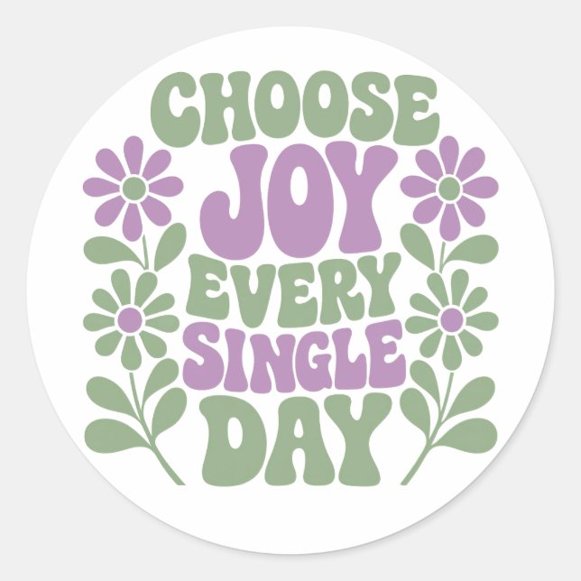 Adesivo Choose Joy Every Single Day Sage Lavender  (Frente)