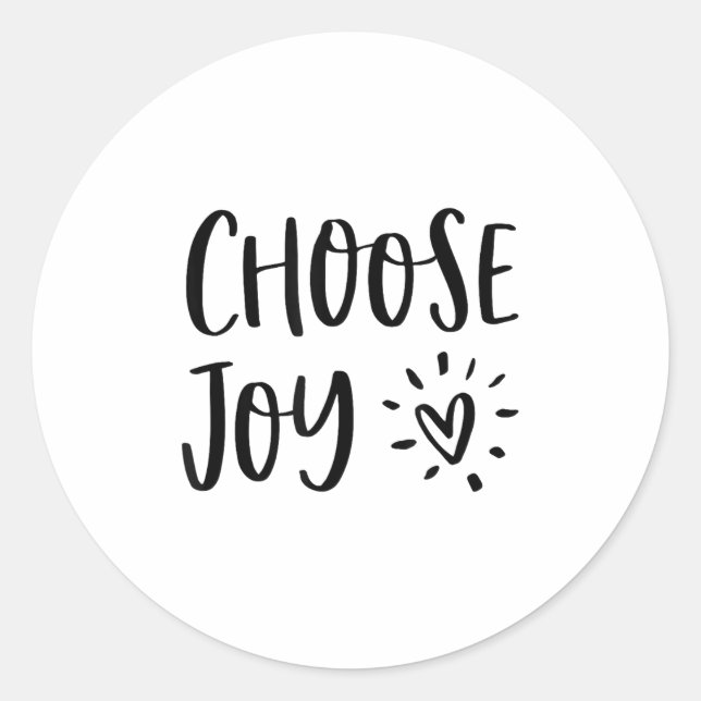 Adesivo Choose Joy Hapness Heart Insrational Motivational  (Frente)