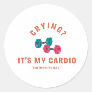 Adesivo Chorando? É Meu Cardio - Treino Emocional