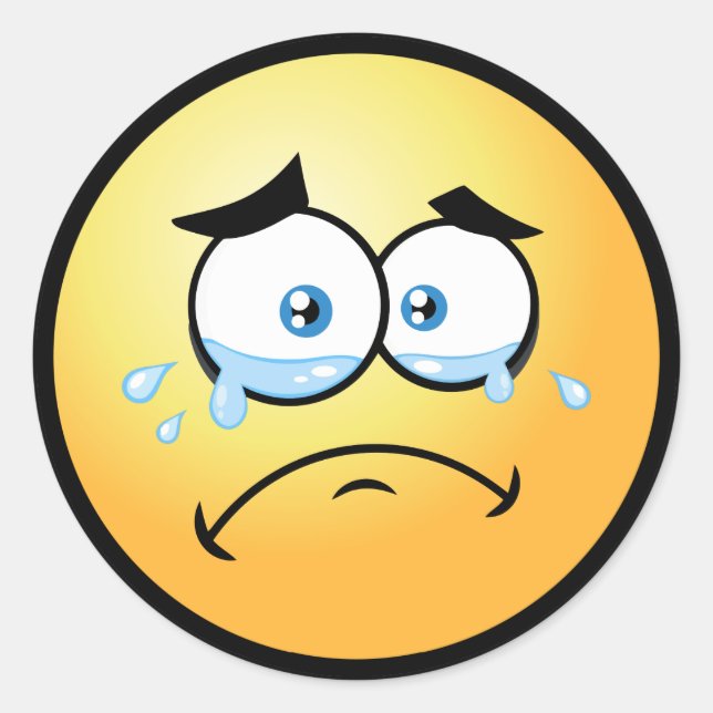Adesivo Chorando Emoji Grande (Frente)