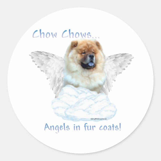 Adesivo Chow Chow Angel - Sticker (Frente)