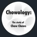 Adesivo Chowology<br><div class="desc">Ologia é o estudo. Chowology é o estudo de Chow Chows. Coloque este design exclusivo de cão AKC Breed em uma t-shirt,  caneca,  cartão,  mousepad,  chaveiro,  botão,  imã.</div>