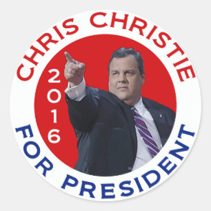 Adesivo Chris Christie para o presidente 2016