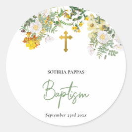 Adesivo Christening Baptism Favor Boy Girl
