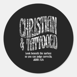 Adesivo Christian & Tatuado John 7_24 Cita Faith Bel