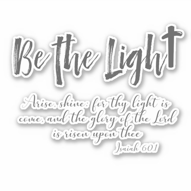 Adesivo Christian Be the Light com Escritura KJV (Frente)