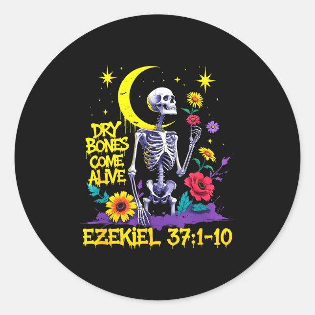 Adesivo Christian Bible Verse Dry Bones Come Alive Ezekiel (Frente)