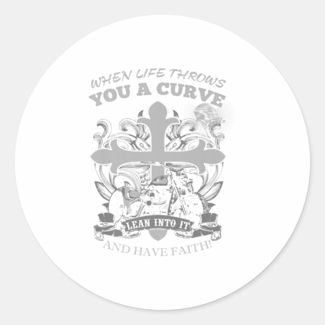 Adesivo Christian Biker Motocicleta Jesus Cristo (Frente)