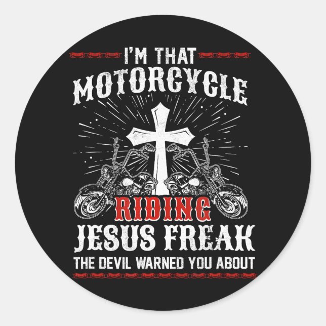 Adesivo Christian Biker, sou aquele Jesus. (Frente)