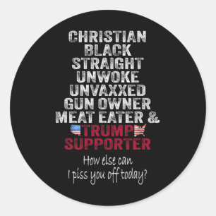 Adesivo Christian Black Trump Supporter Unwoed