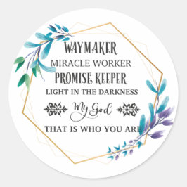 Adesivo Christian Blue Floral Wreath