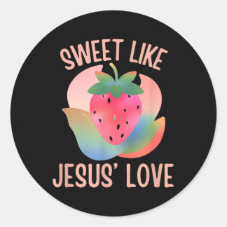 Adesivo Christian Boho Strawberry Sweet Como Jesus Love Fo