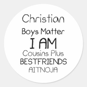 Adesivo Christian Boys I Am Prisins Plus Melhores Amigos A