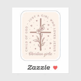 Adesivo Christian cita estética floral transversal neutra