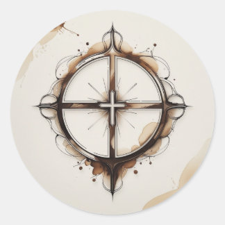 Adesivo Christian Cross Compass Sticker