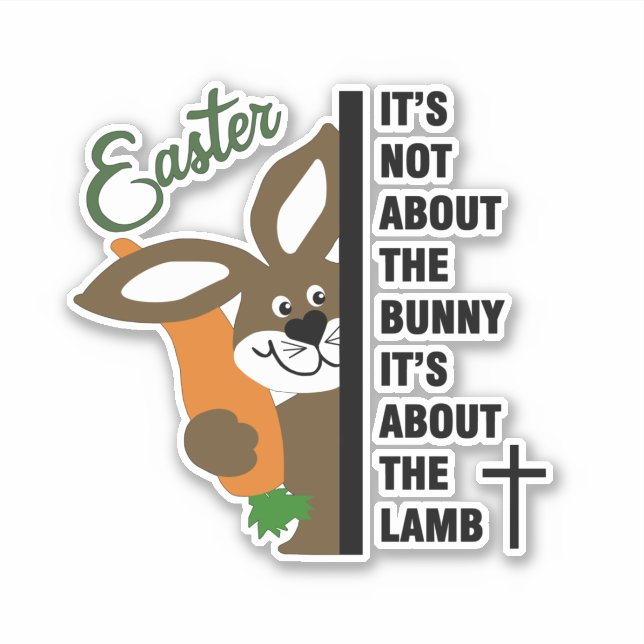 Adesivo Christian Easter Bunny (Frente)