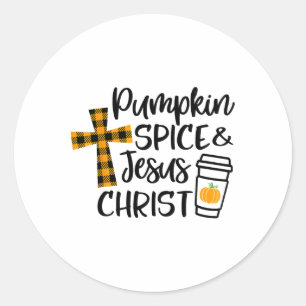 Adesivo Christian Fall Pumpkin Spice E Jesus Cristo Sacue