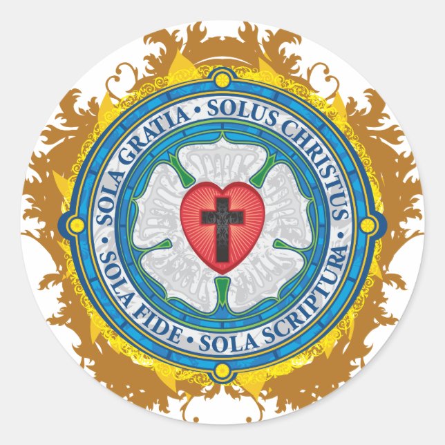 Adesivo Christian Gift Luther Rosa Jesus cruza os anjos de (Frente)