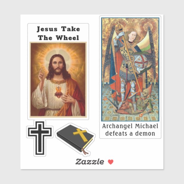 Adesivo Christian Jesus Cross Decreta Janela ou Laptop do  (Folha)