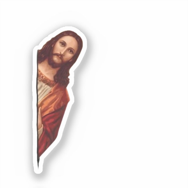 Adesivo Christian Jesus está te vigiando, Jesus, eu vi que (Frente)