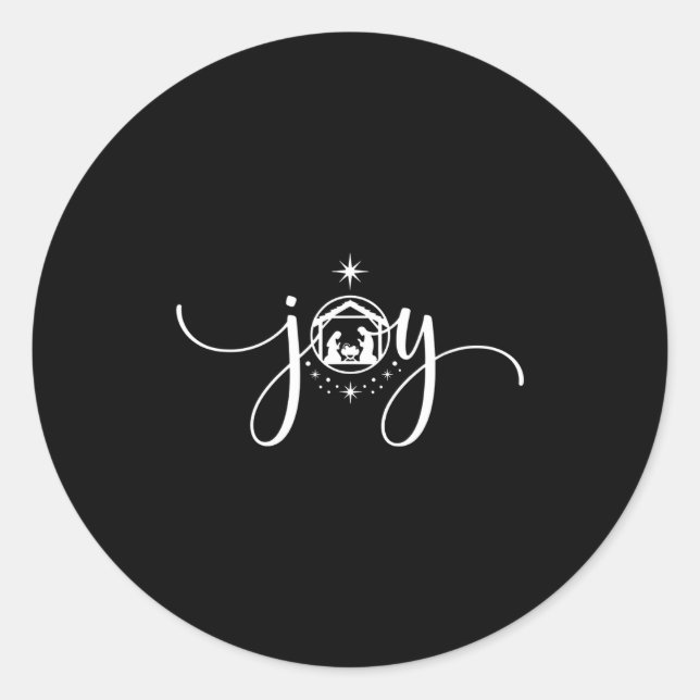 Adesivo Christian Joy Nativity Christmas - joy' With Baby  (Frente)