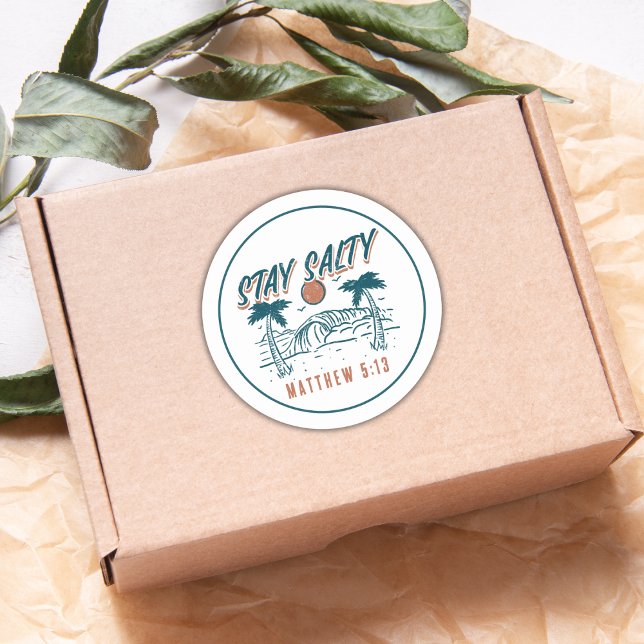 Adesivo Christian Keep Salty Matthew 5:13 Verse Retro (Criador carregado)