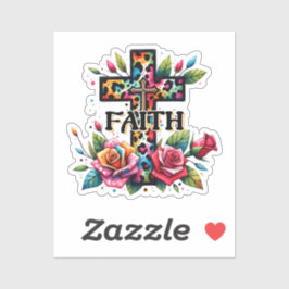Adesivo Christian Rainbow Faith Cross