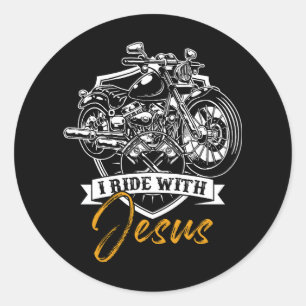 Adesivo Christian Riding Motorcycle Biker dirige Jesus Fai